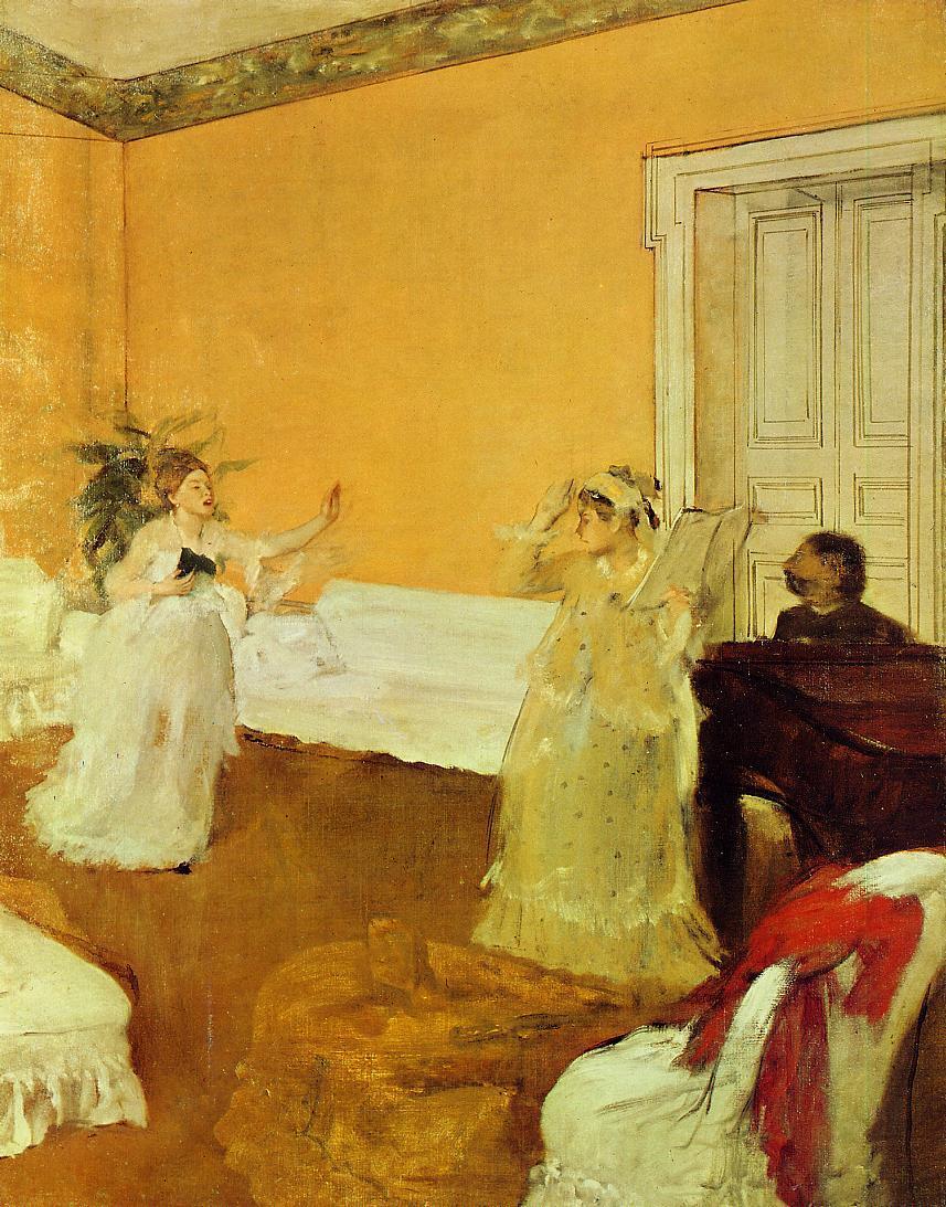 Reproduction du tableau « La répétition du chant - Edgar Degas » par Alpha Reproduction en peinture à l’huile