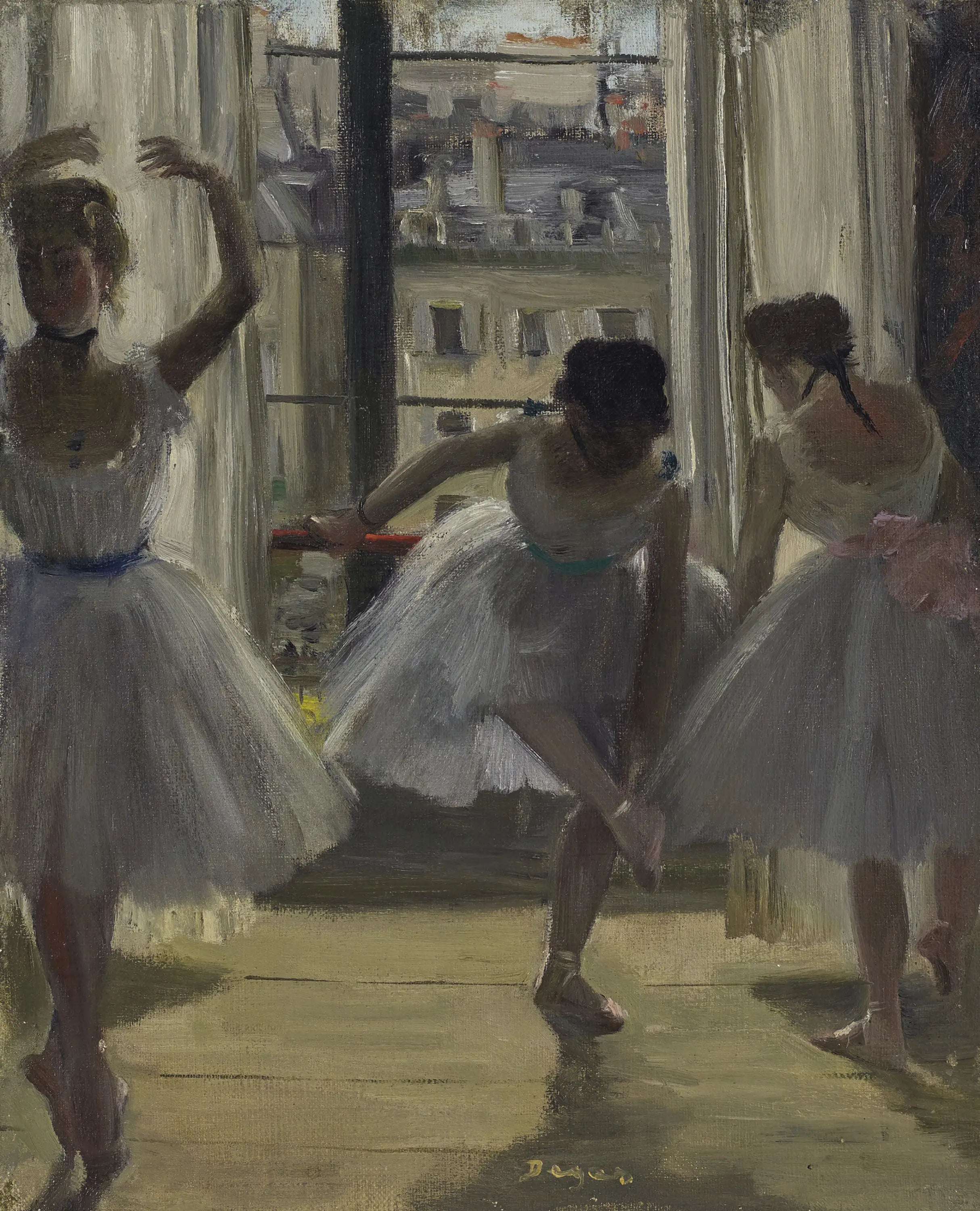 Reproduction du tableau « Danseuses dans une salle d'exercice (Trois Danseuses) - Edgar Degas » par Alpha Reproduction en peinture à l’huile