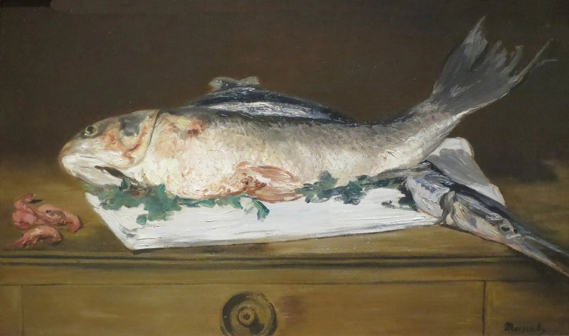 Lohta, haukea, katkarapuja - Édouard Manet