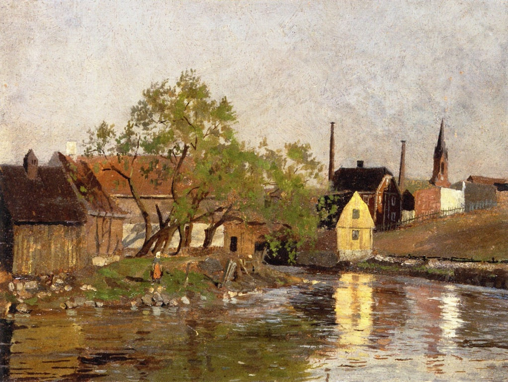 Reproduction du tableau « L'Akerselva - Edvard Munch » par Alpha Reproduction en peinture à l’huile