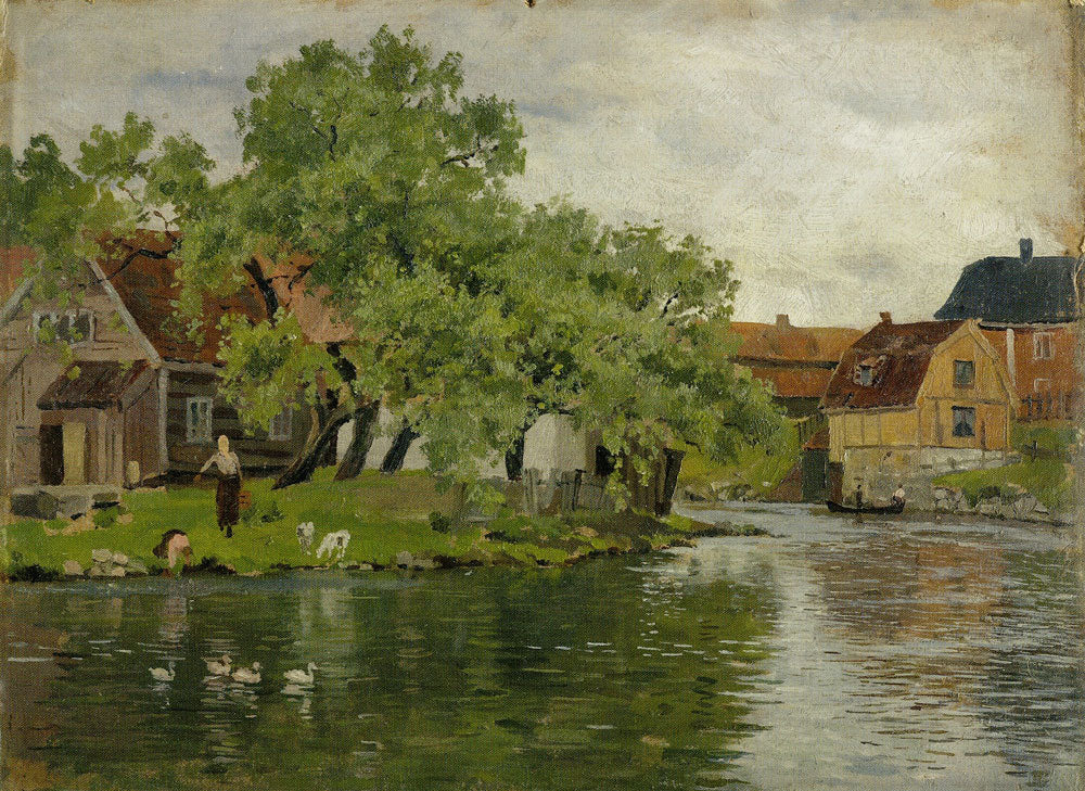 Reproduction du tableau « L'Akerselva - Edvard Munch » par Alpha Reproduction en peinture à l’huile