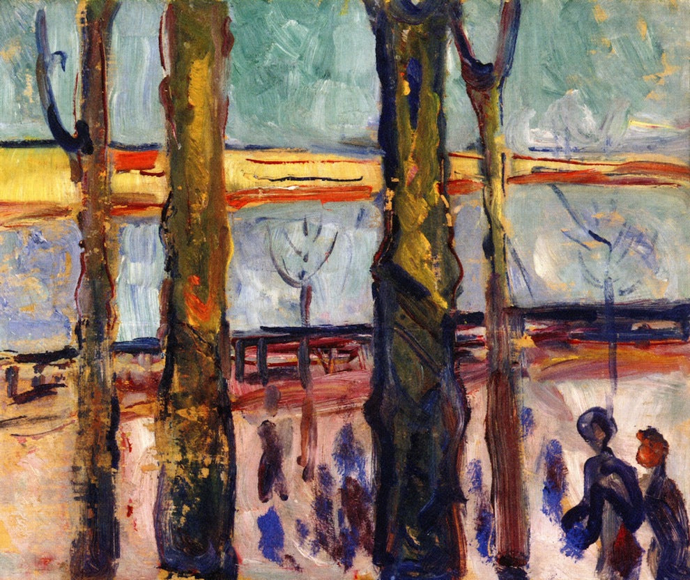 Reproduction du tableau « canal à Warnemünde - Edvard Munch » par Alpha Reproduction en peinture à l’huile