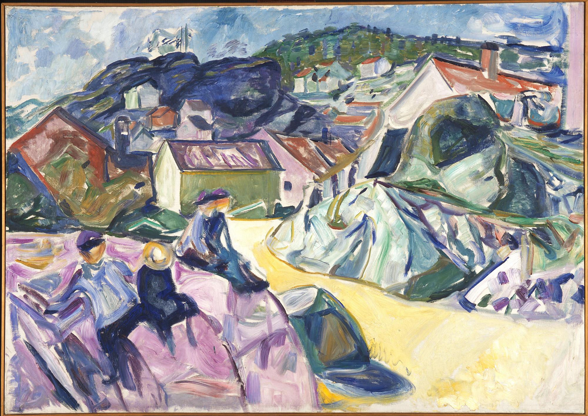 Reproduction du tableau « Enfants sur le rocher - Edvard Munch » par Alpha Reproduction en peinture à l’huile