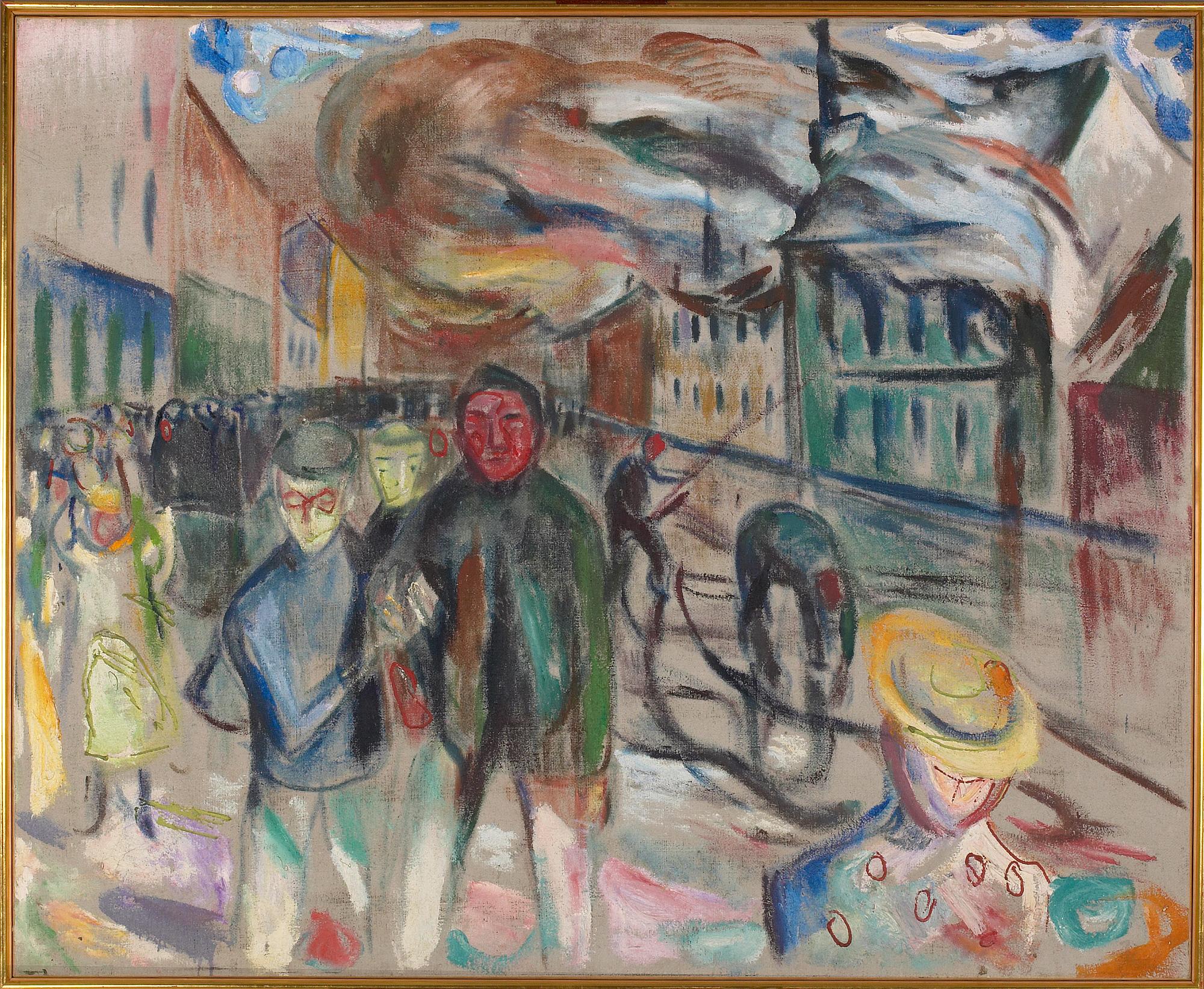 Reproduction du tableau « Incendie à Grønland - Edvard Munch » par Alpha Reproduction en peinture à l’huile