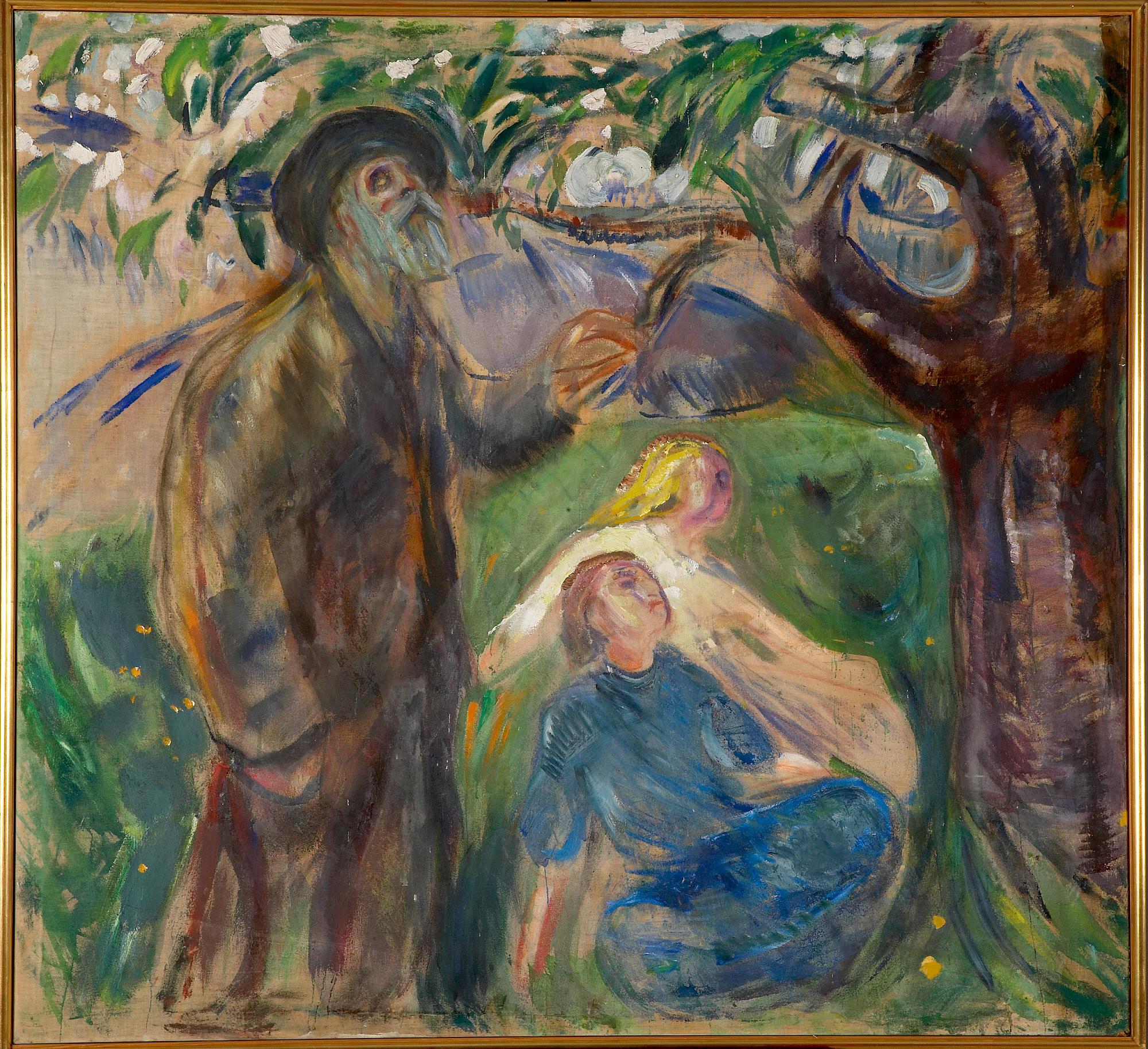 Reproduction du tableau « Vie : partie gauche - Edvard Munch » par Alpha Reproduction en peinture à l’huile