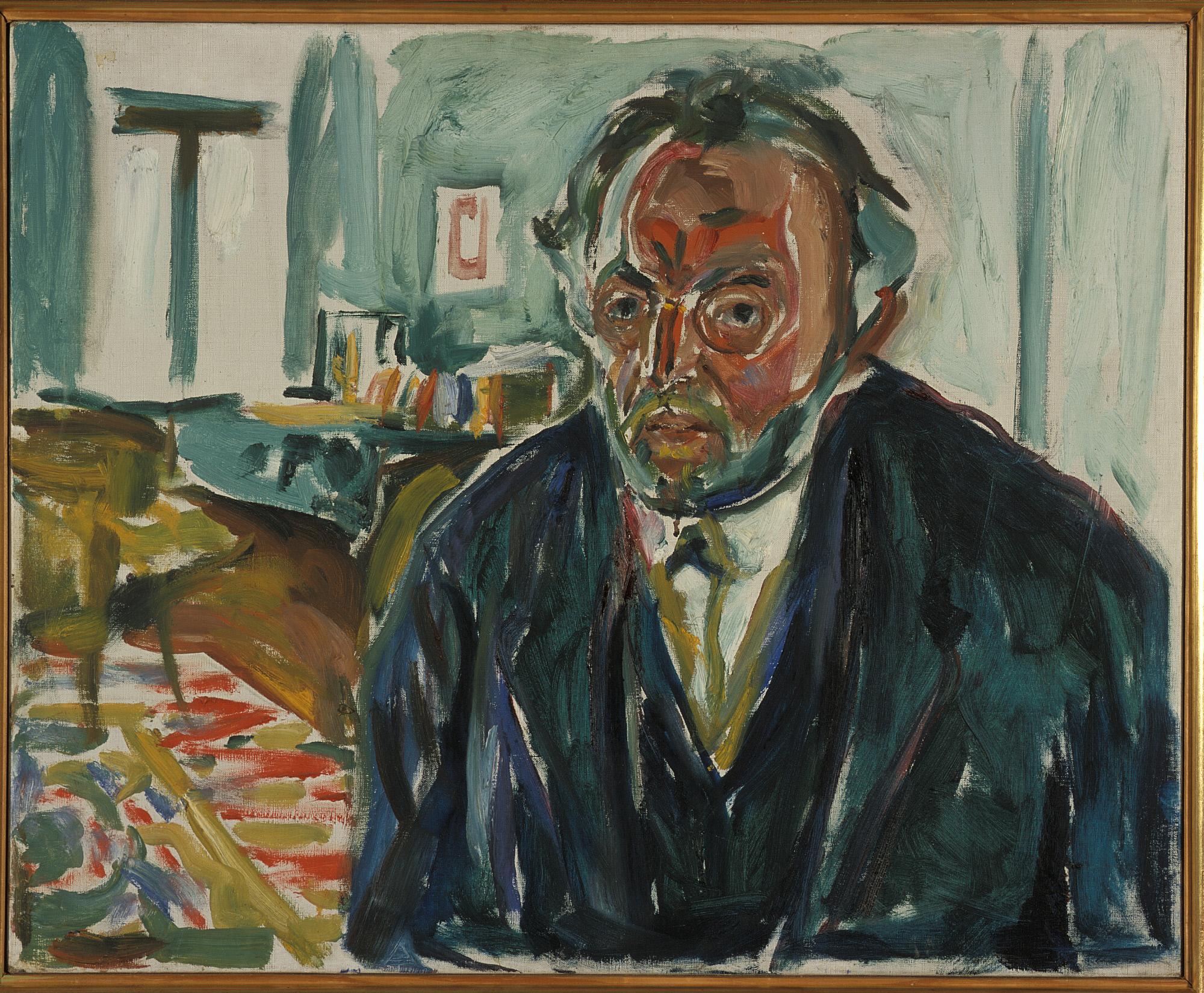 Reproduction du tableau « Autoportrait après la grippe espagnole - Edvard Munch » par Alpha Reproduction en peinture à l’huile