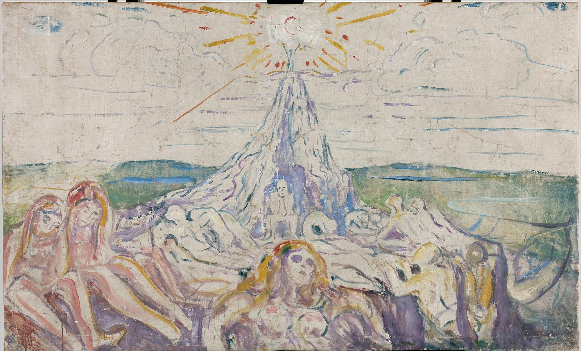 Reproduction du tableau « La Montagne humaine - Edvard Munch » par Alpha Reproduction en peinture à l’huile