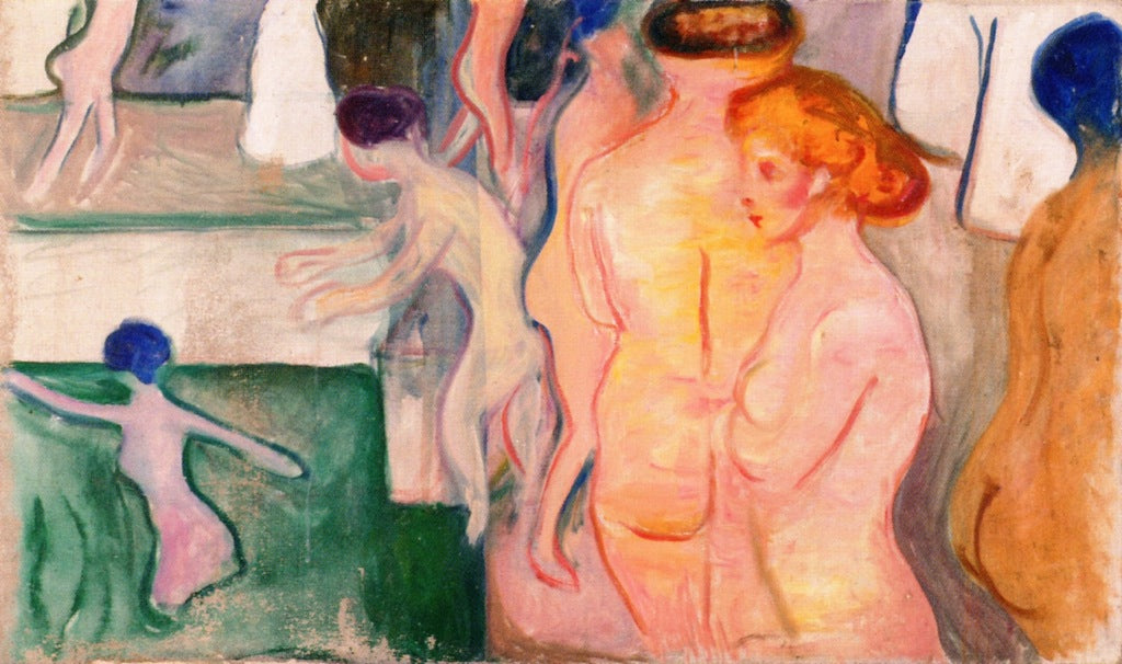Reproduction du tableau « Femmes à la piscine - Edvard Munch » par Alpha Reproduction en peinture à l’huile