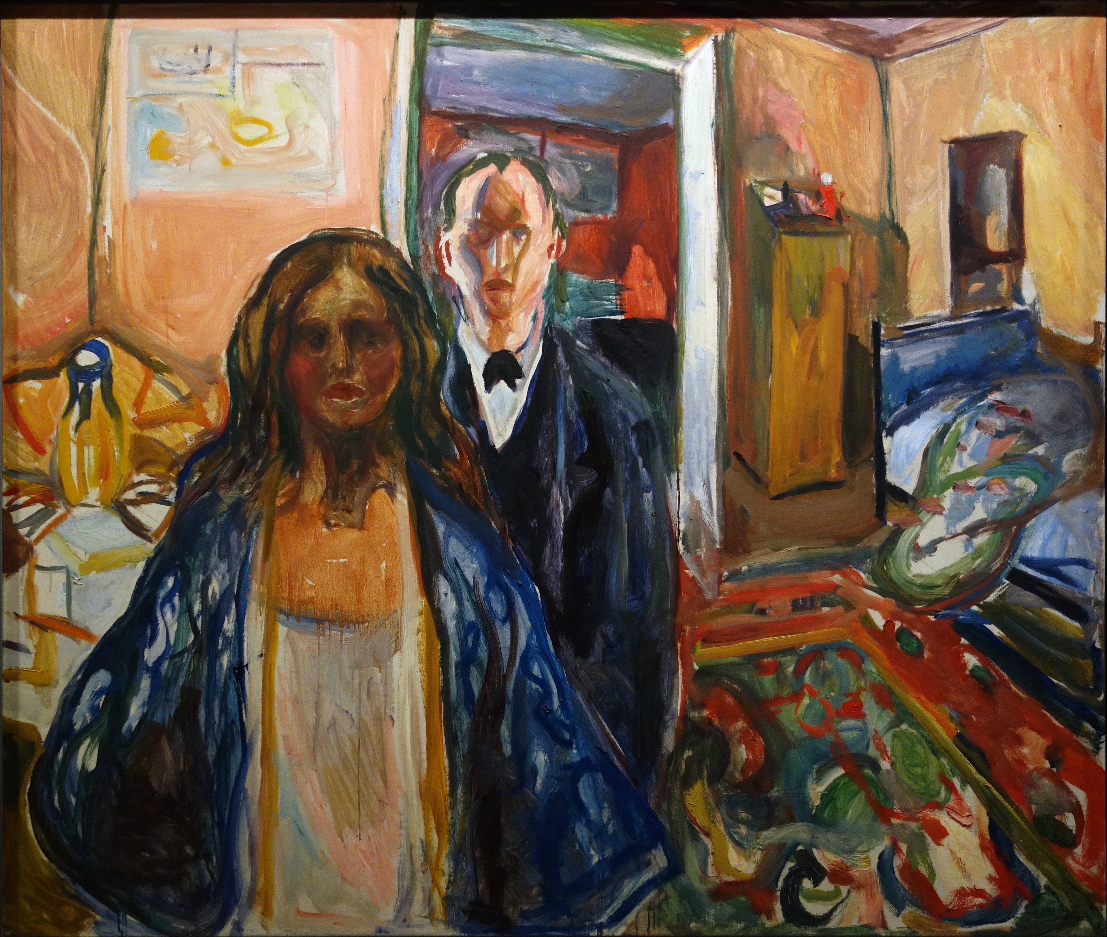 Reproduction du tableau « L'Artiste et son modèle - Edvard Munch » par Alpha Reproduction en peinture à l’huile