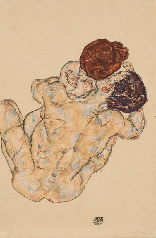 💞 Mies ja Nainen (Syleily) – Egon Schiele (1917)