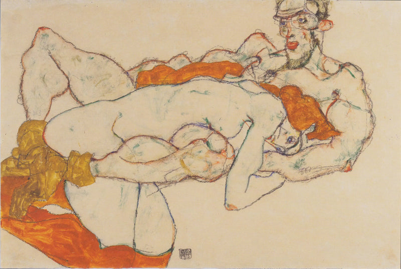 Rakastavaiset - Egon Schiele