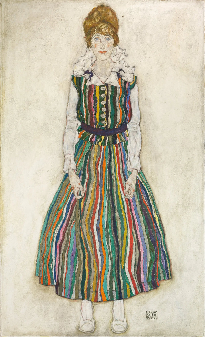 Edithin muotokuva (taiteilijan vaimo) - Egon Schiele