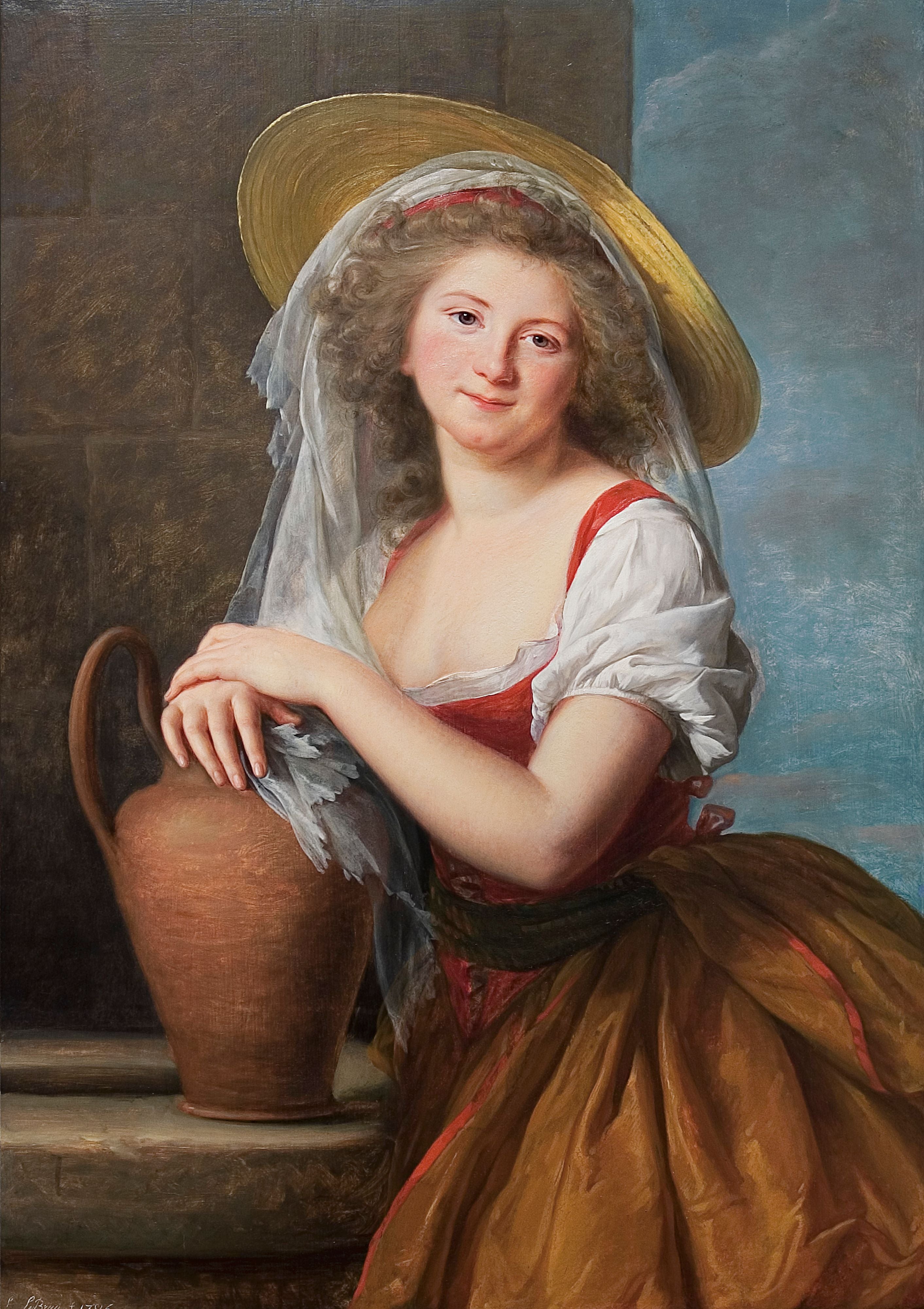 Portrait de Marguerite Baudard de Saint James, marquise de Puységur, en laitière - Élisabeth Vigée Le Brun