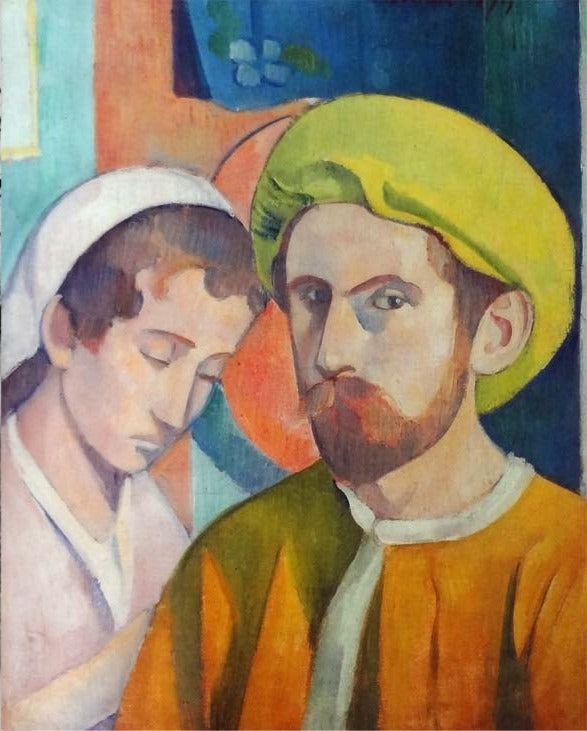 Taiteilijan muotokuva keltaisessa turbaanissa - Émile Bernard
