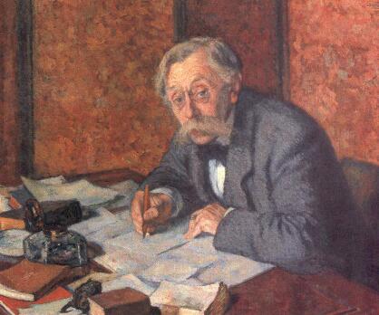 Émile Verhaerenin muotokuva - Théodore van Rysselberghe