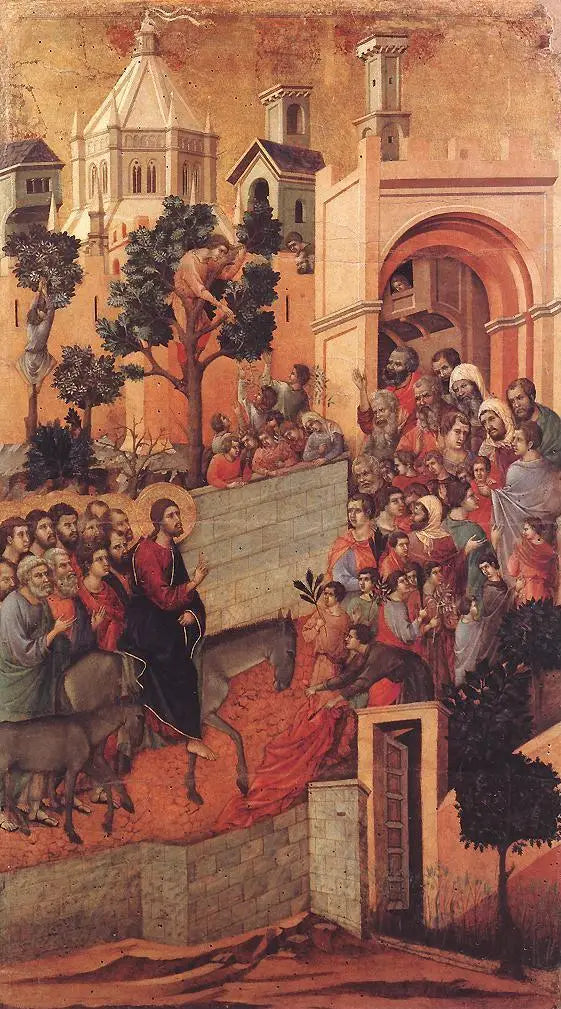 Jerusalemin sisäänkäynti - Duccio di Buoninsegna