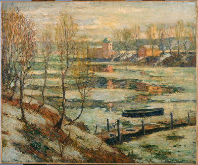 Glace dans la rivière - Ernest Lawson