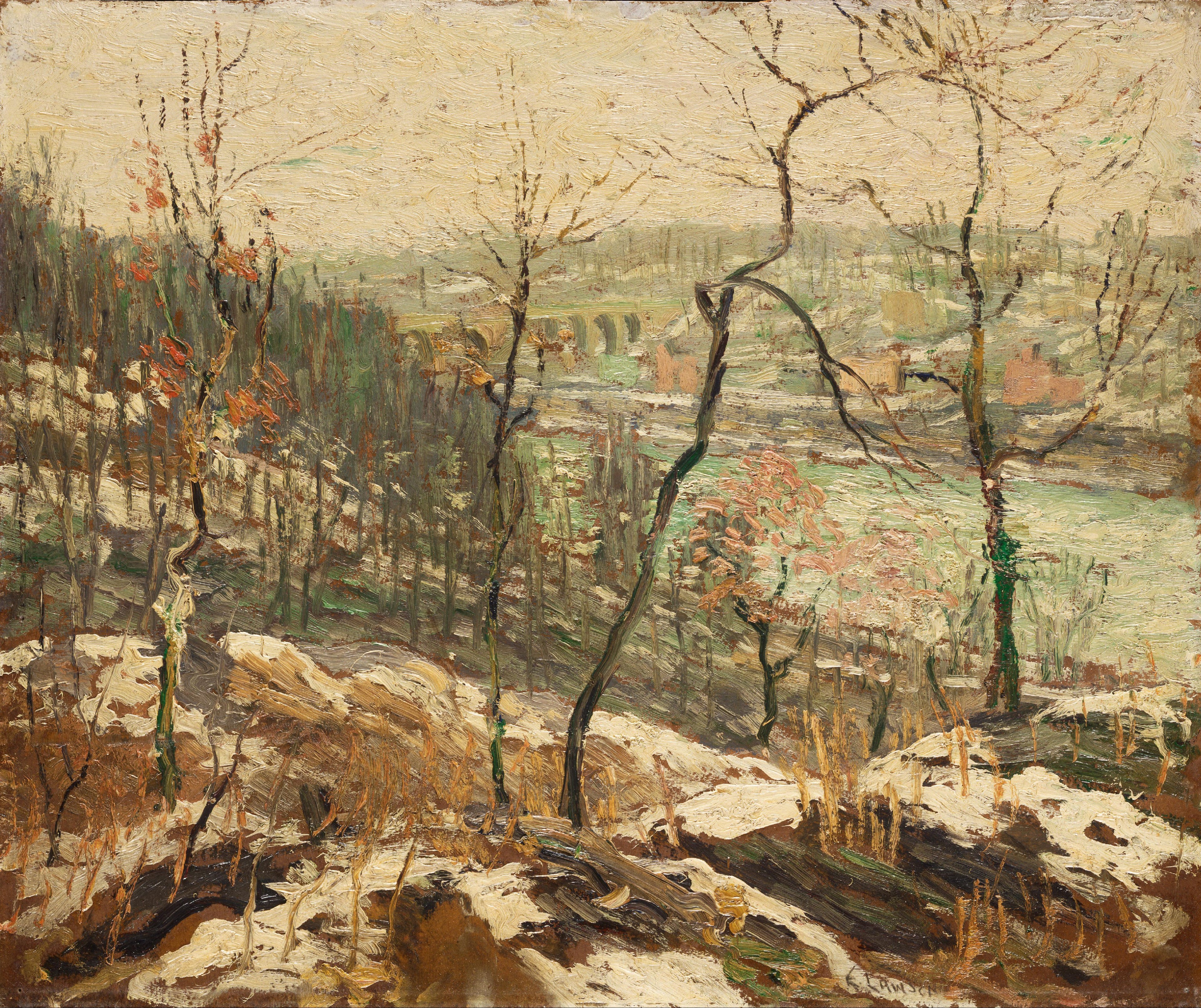 Paysage près de la rivière Harlem - Ernest Lawson