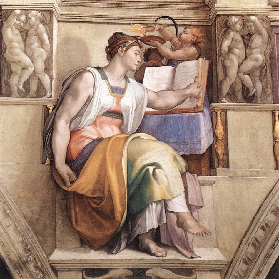 Reproduction du tableau « Sibylle d'Erythrée - Michel-Ange » par Alpha Reproduction en peinture à l’huile