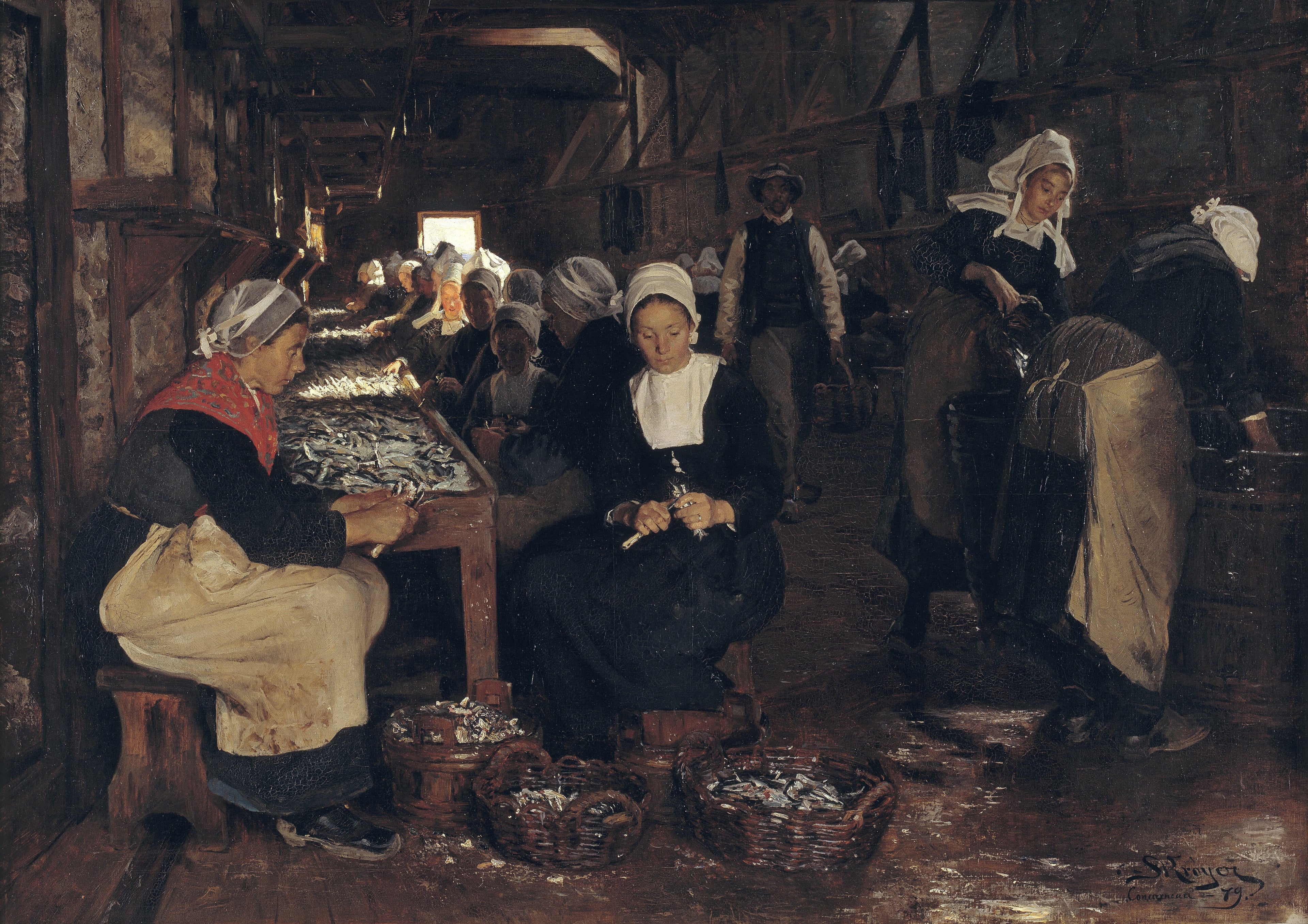 Ja sardinerit Concarneussa - Peder Severin Krøyer