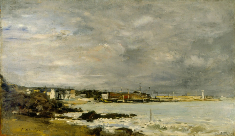 Rannikkokohtaus ja riutat - Eugène Boudin