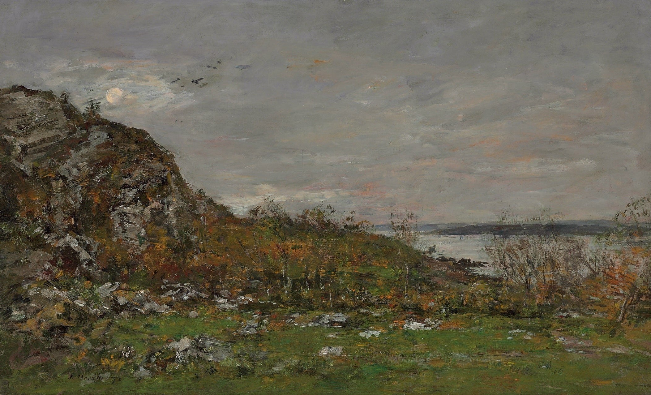 Reproduction du tableau « Embouchure de l'Elorn aux environs de Brest - Eugène Boudin » par Alpha Reproduction en peinture à l’huile