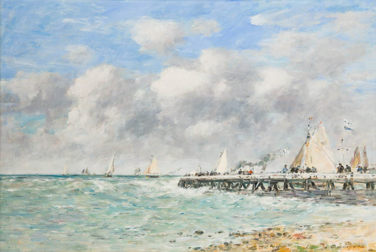 Reproduction du tableau « La jetée de Trouville - Eugène Boudin » par Alpha Reproduction en peinture à l’huile