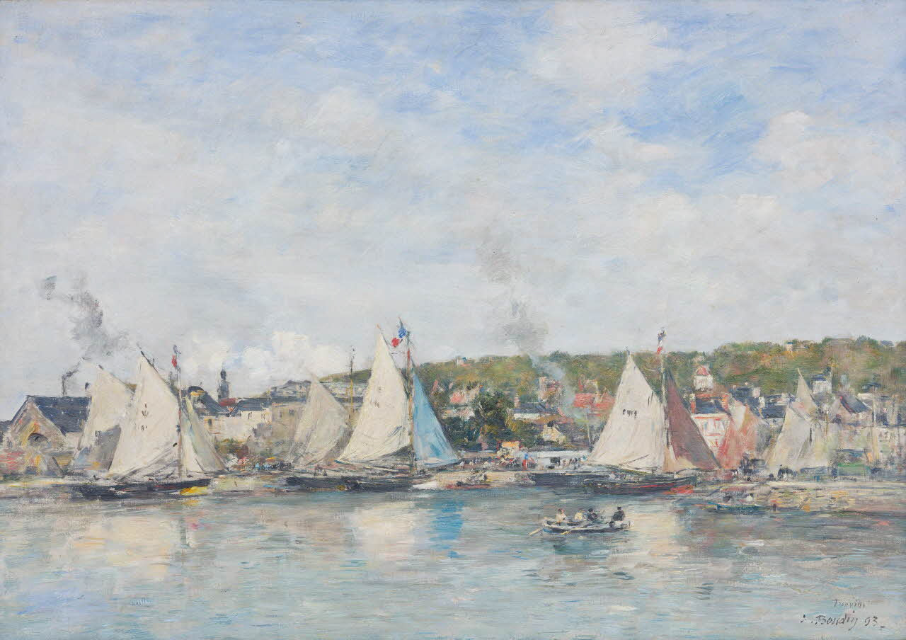 Reproduction du tableau « Le port de Trouville - Eugène Boudin » par Alpha Reproduction en peinture à l’huile