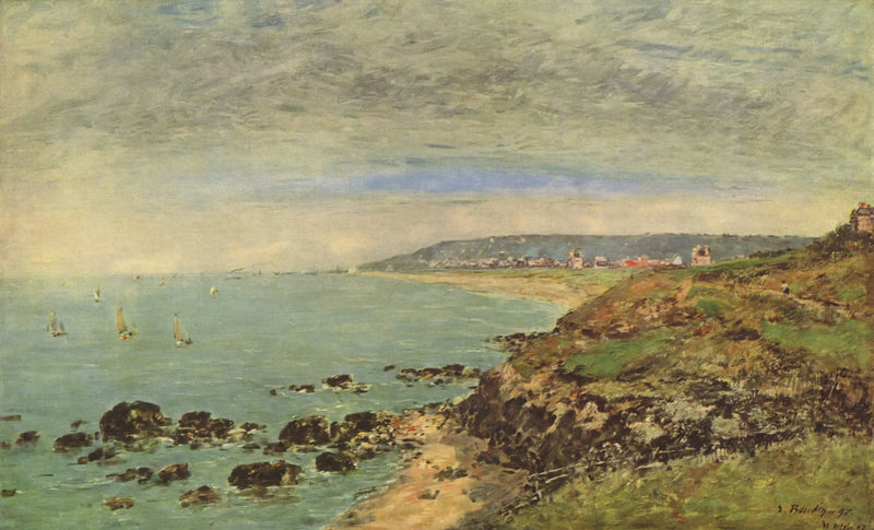 Atlantin rannikolla lähellä Benervilleä - Eugène Boudin