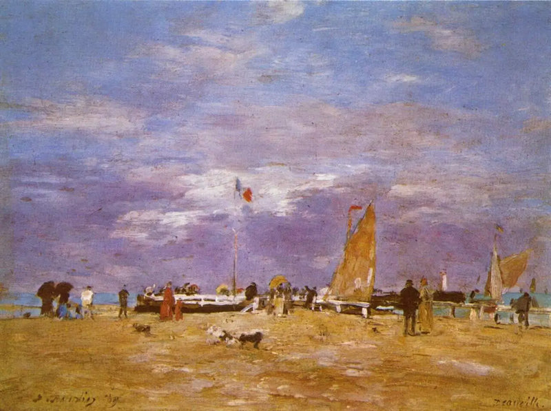 Deauville'n laiturin äärellä - Eugène Boudin
