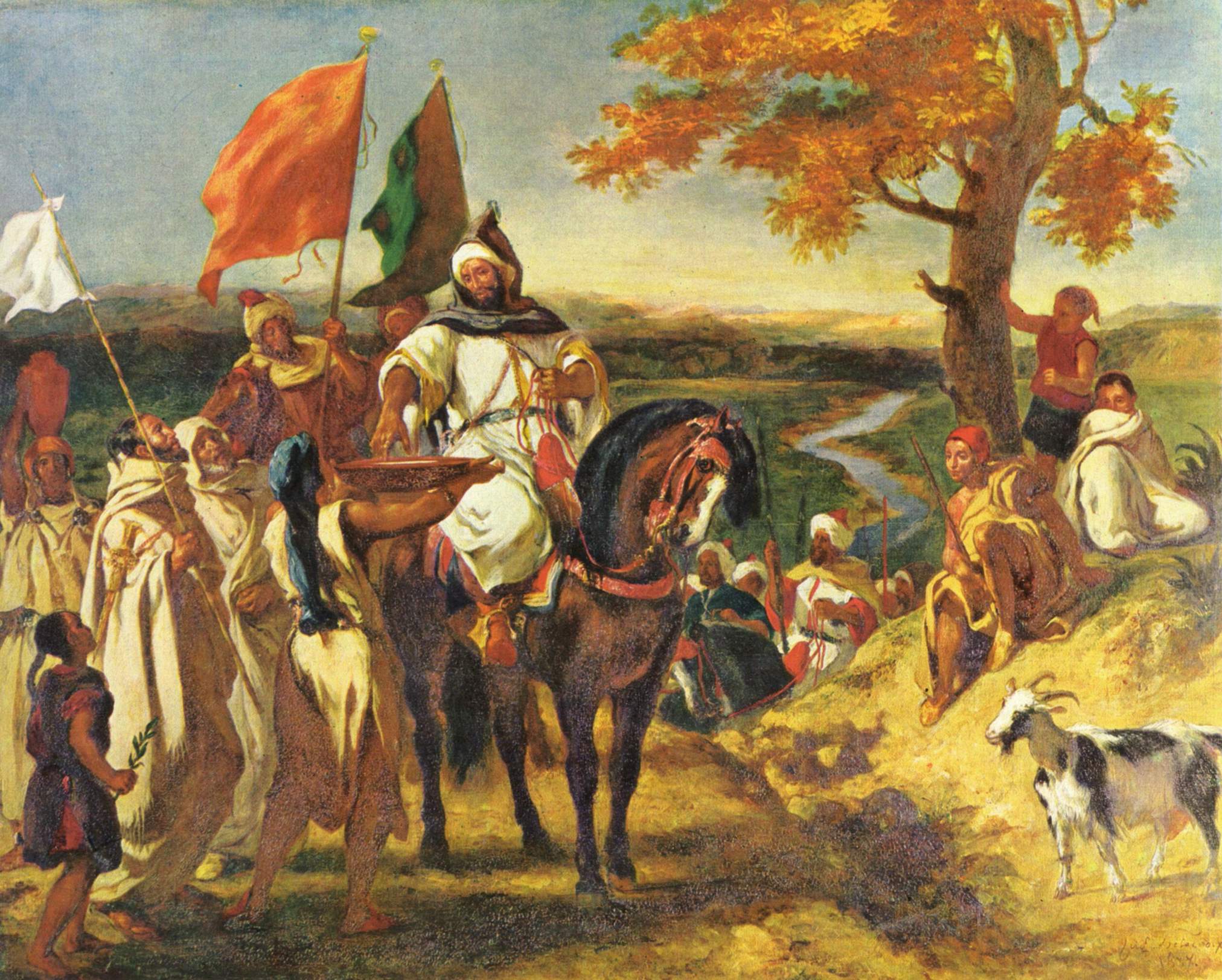 Reproduction du tableau « Le Kaïd, chef marocain - Eugène Delacroix » par Alpha Reproduction en peinture à l’huile