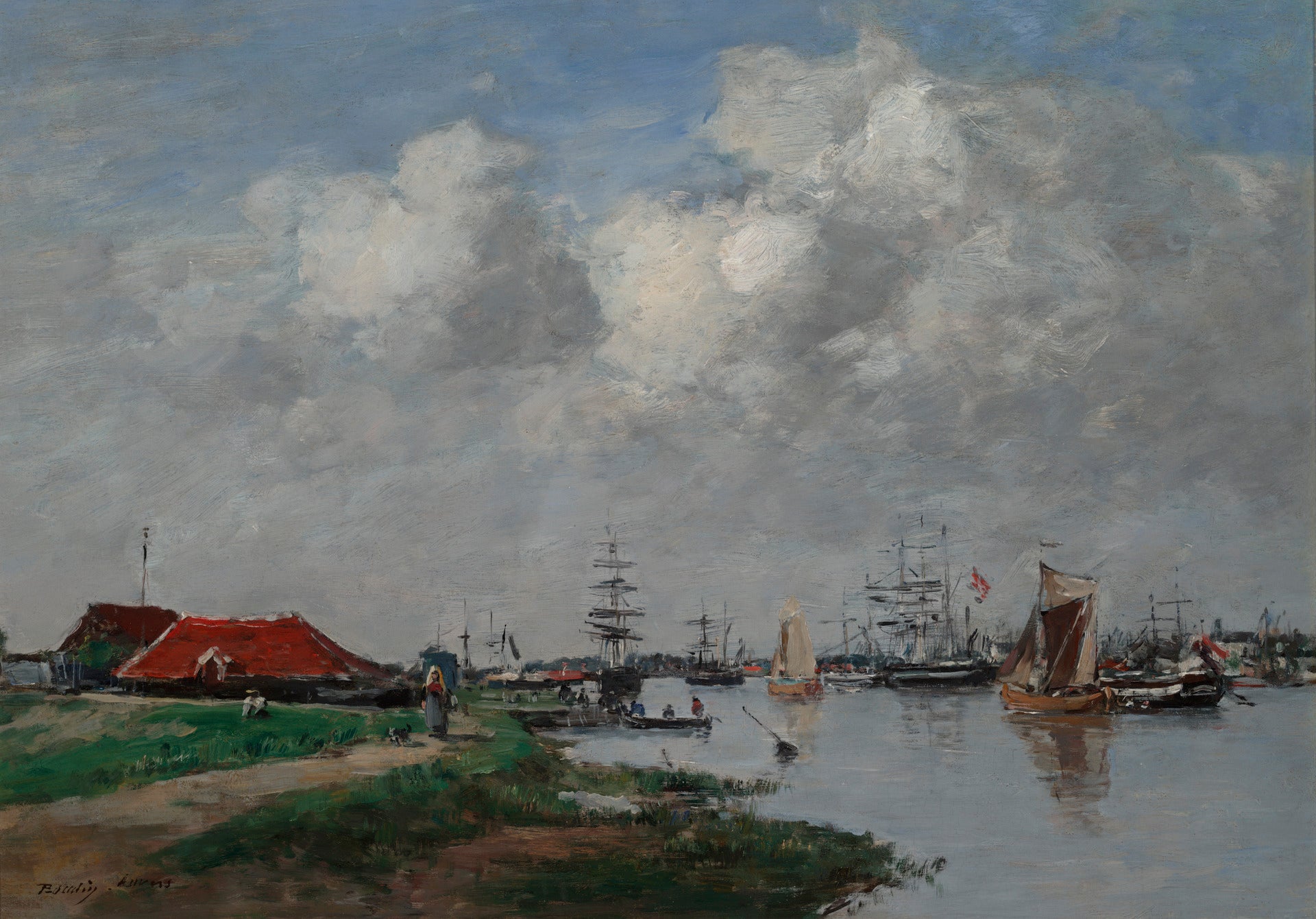 Reproduction du tableau « L'Escaut à Anvers - Eugène Boudin » par Alpha Reproduction en peinture à l’huile