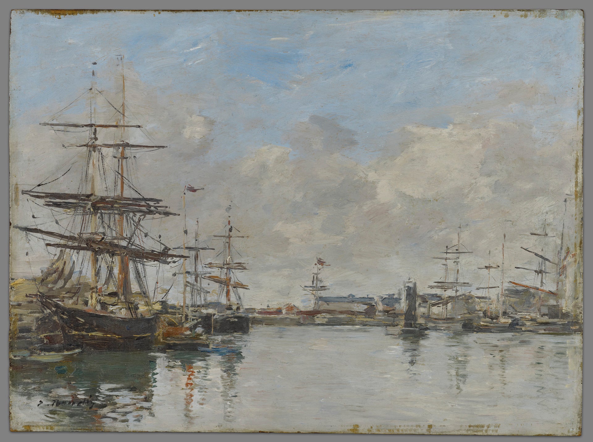 Reproduction du tableau « Le port du Havre - Eugène Boudin » par Alpha Reproduction en peinture à l’huile