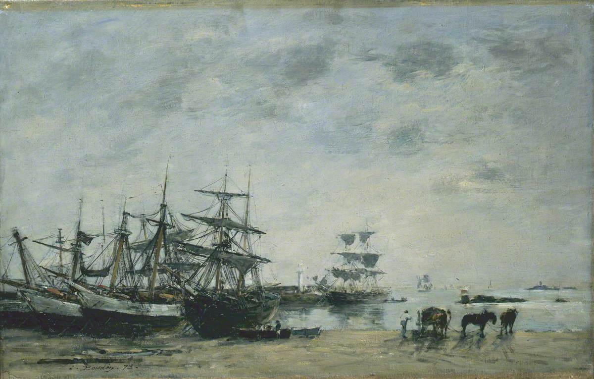 Reproduction du tableau « Port de Portrieux - Eugène Boudin » par Alpha Reproduction en peinture à l’huile