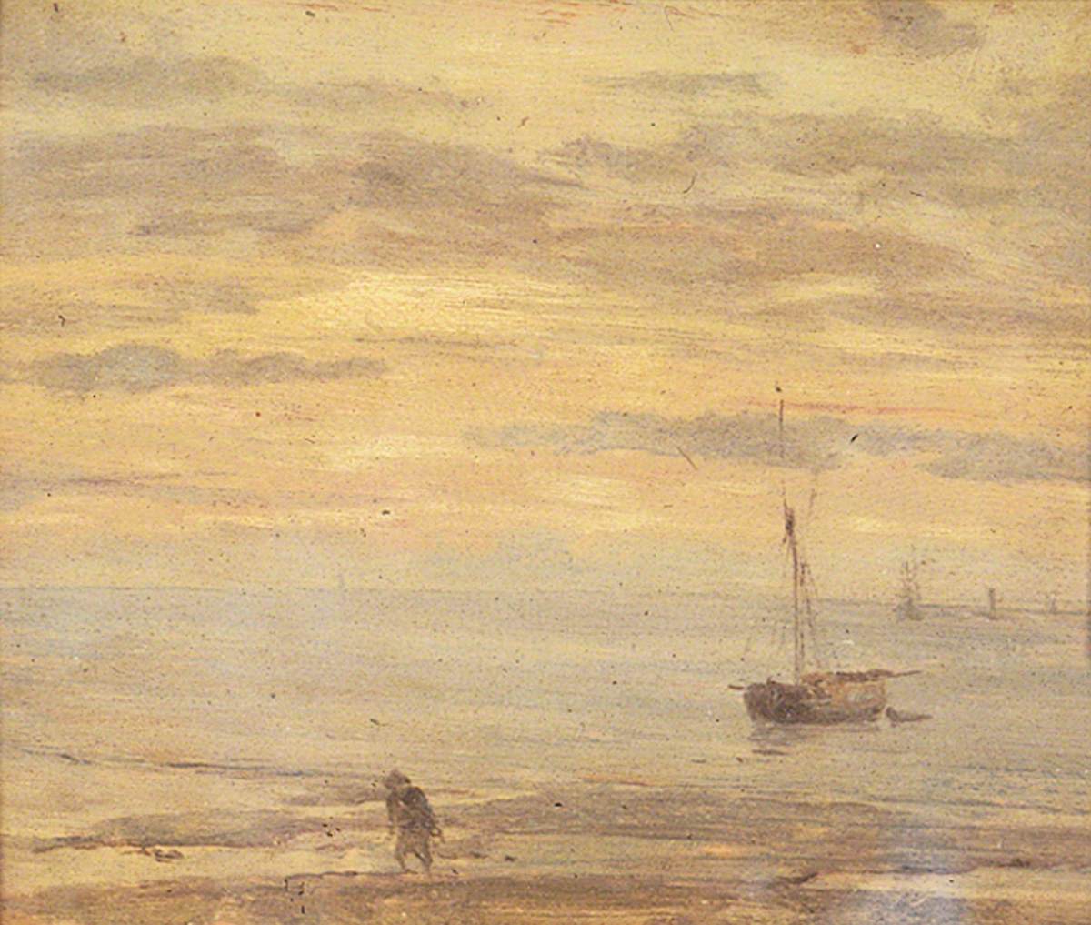 Reproduction du tableau « Morceau de mer, soirée - Eugène Boudin » par Alpha Reproduction en peinture à l’huile