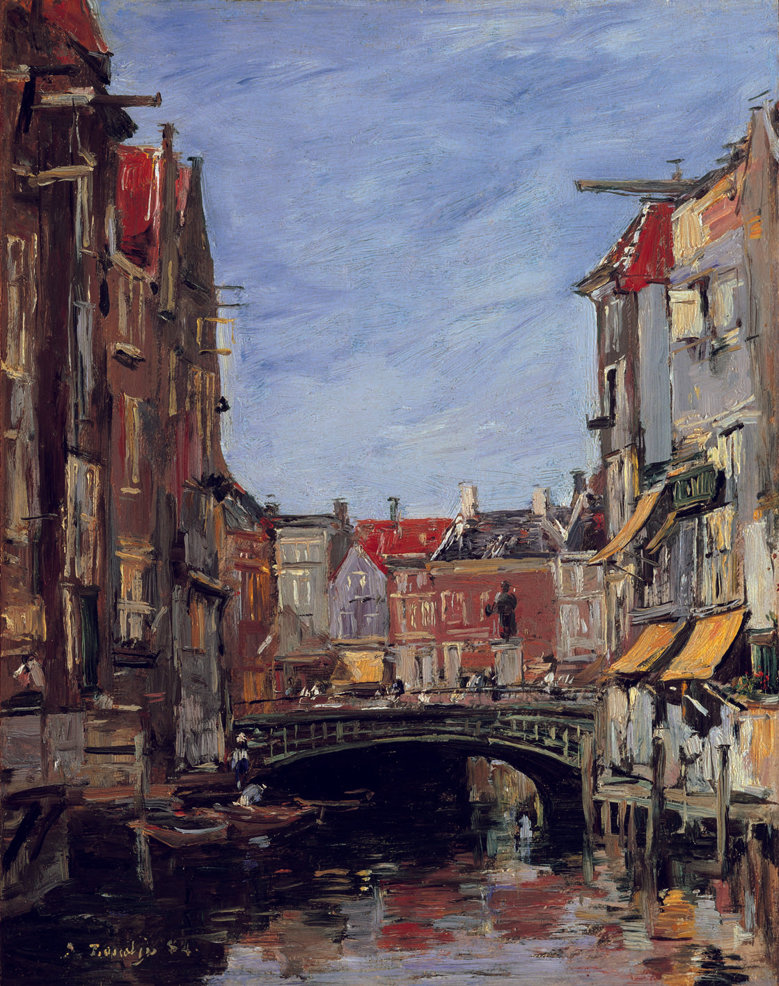 Reproduction du tableau « La place Ary Scheffer, Dordrecht - Eugène Boudin » par Alpha Reproduction en peinture à l’huile