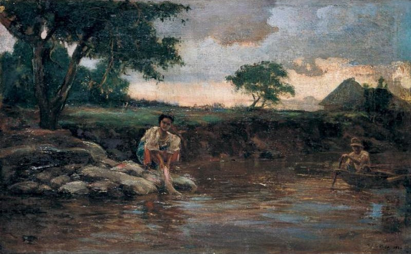 La Lessive — Fabián de la Rosa, 1920, Huile sur toile