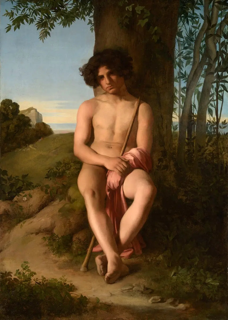 Nuori paimen istumassa - Hippolyte Flandrin