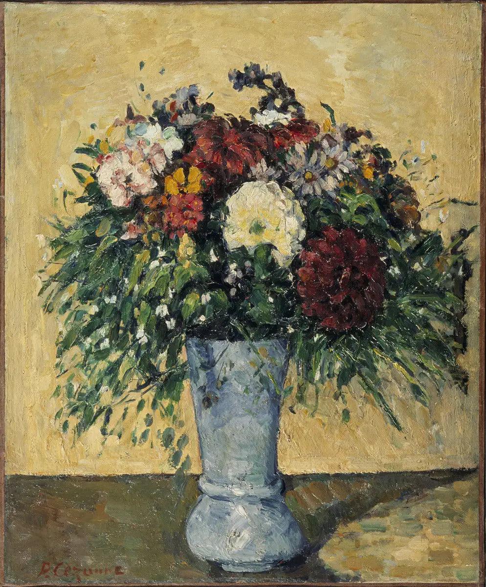 Reproduction du tableau « Fleurs dans un vase - Paul Cézanne » par Alpha Reproduction en peinture à l’huile