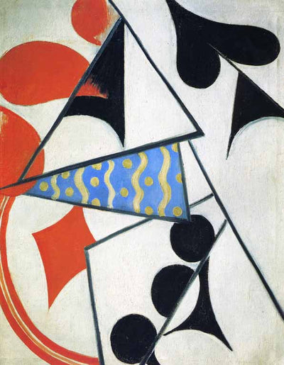 Quatre As. Représentation simultanée - Olga Rozanova