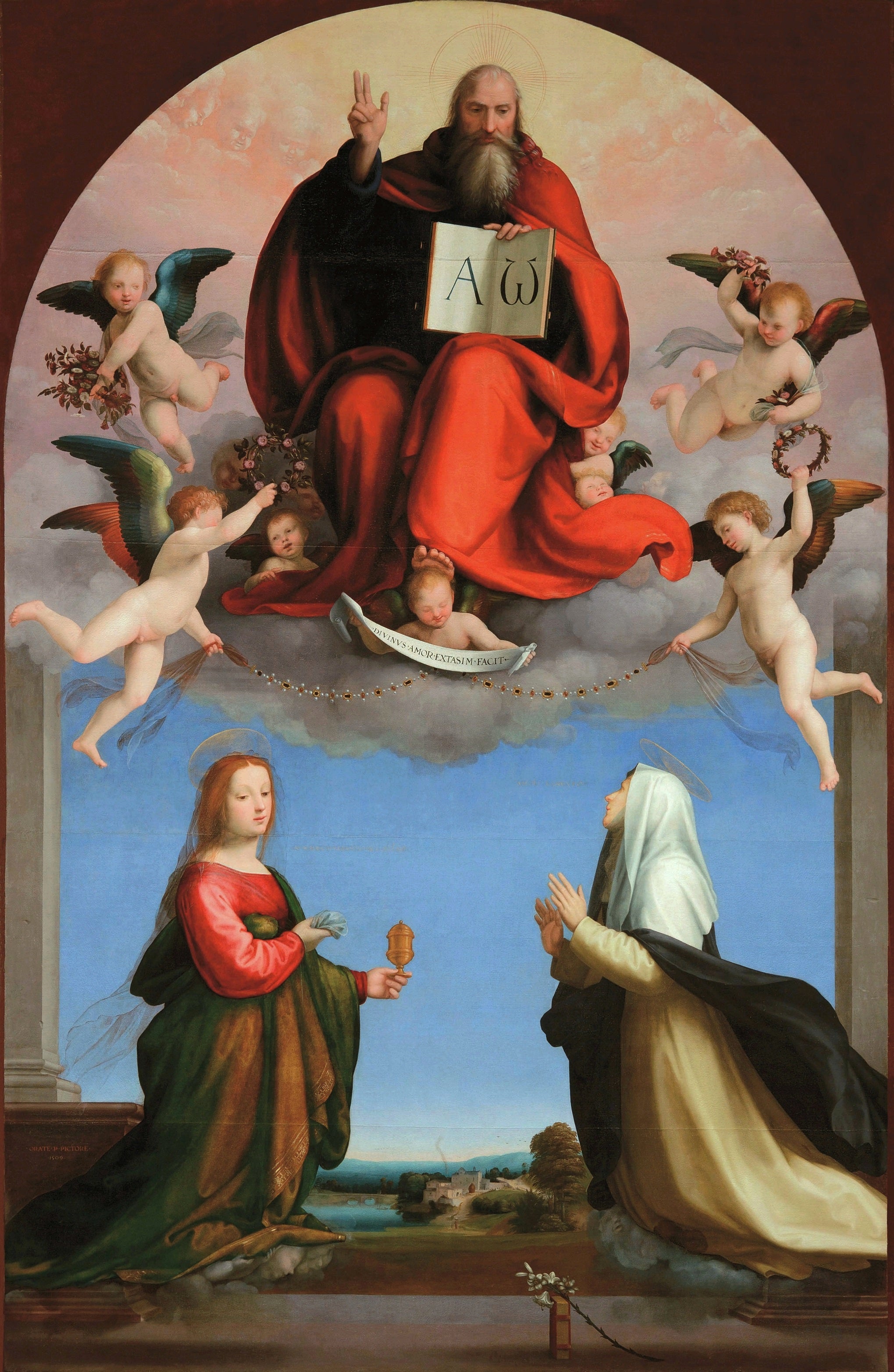Éternel en gloire entre les saintes Marie de Magdala et Catherine de Sienne - Fra Bartolomeo
