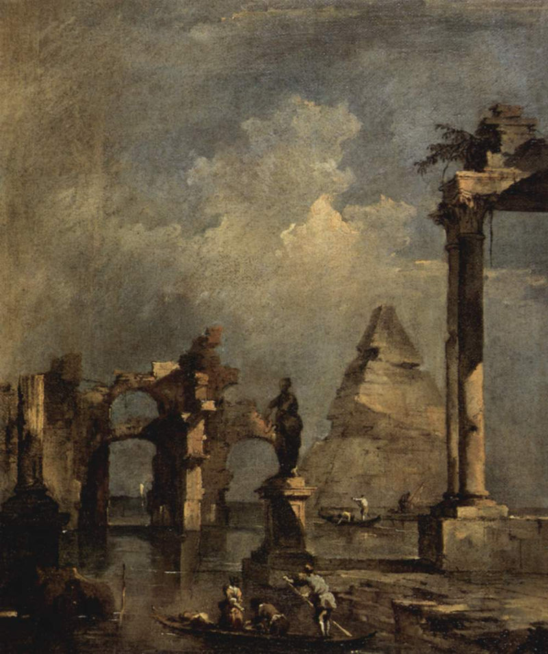 Capriccio pyramidi kanssa - Francesco Guardi