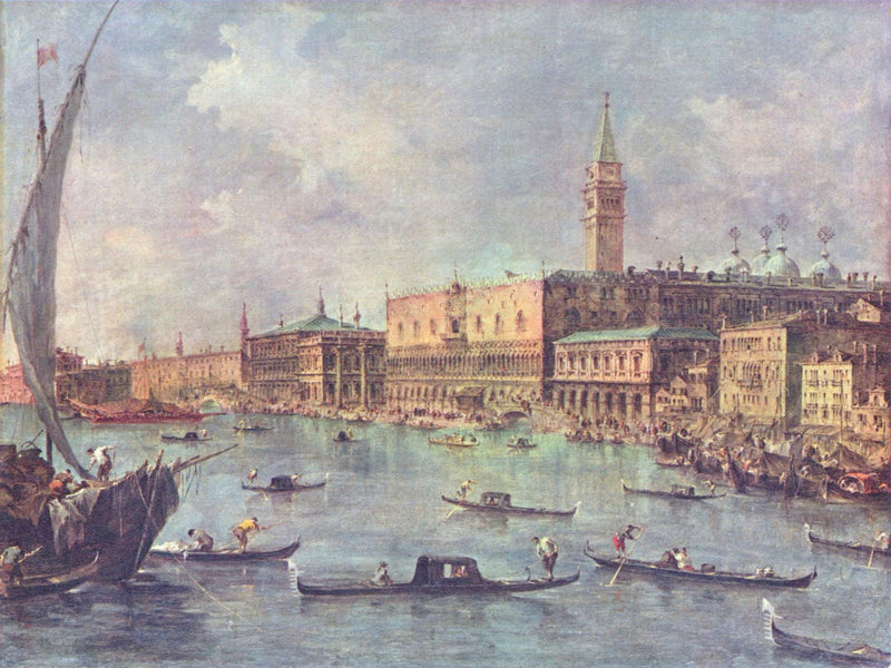 Venetsia: Doge-palatsi ja Molo - Francesco Guardi