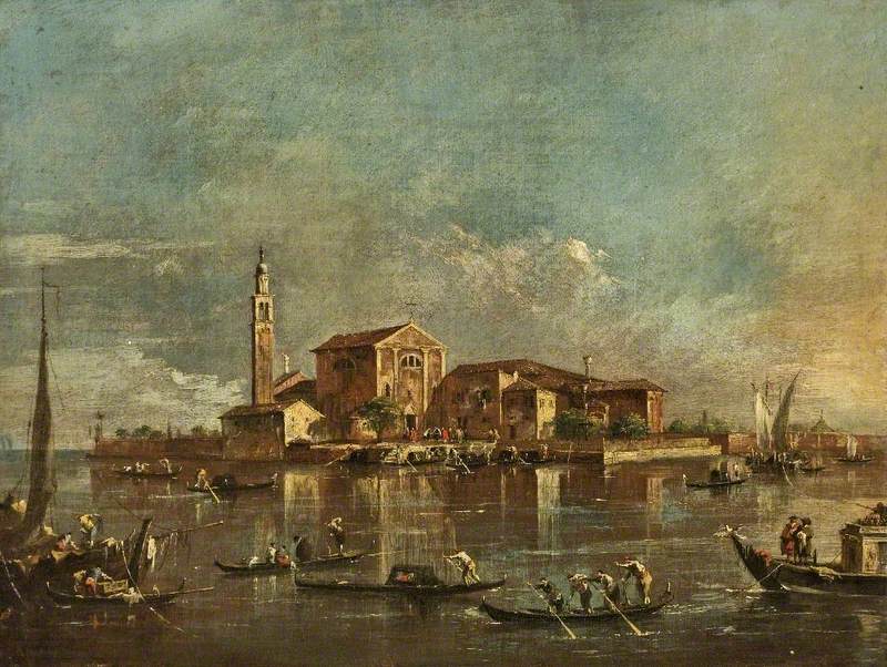 San Giorgion saari Alga, Venetsia, Italia - Francesco Guardi
