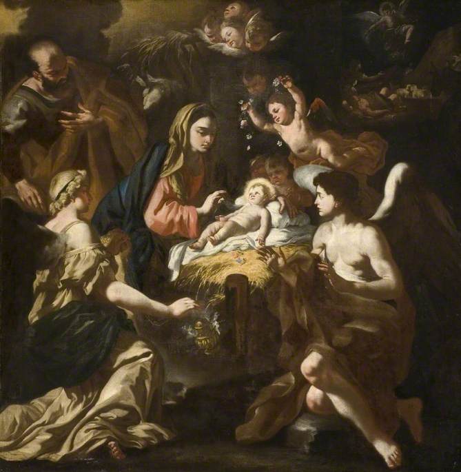 Syntymä Jeesus enkeleiden palvojana - Francesco Solimena