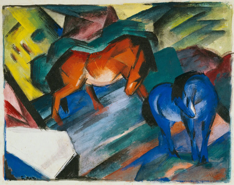 Punaiset ja siniset hevoset - Franz Marc