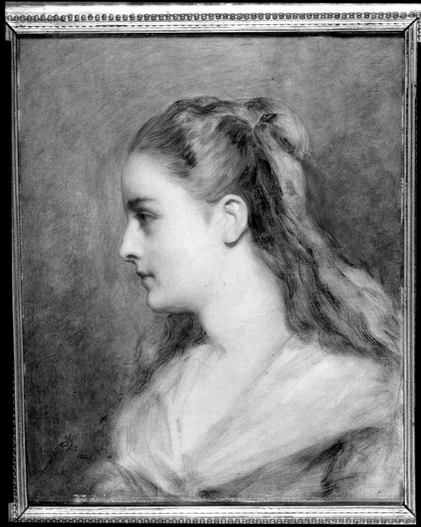 Portrait d'une jeune femme de profil - Frederic Leighton