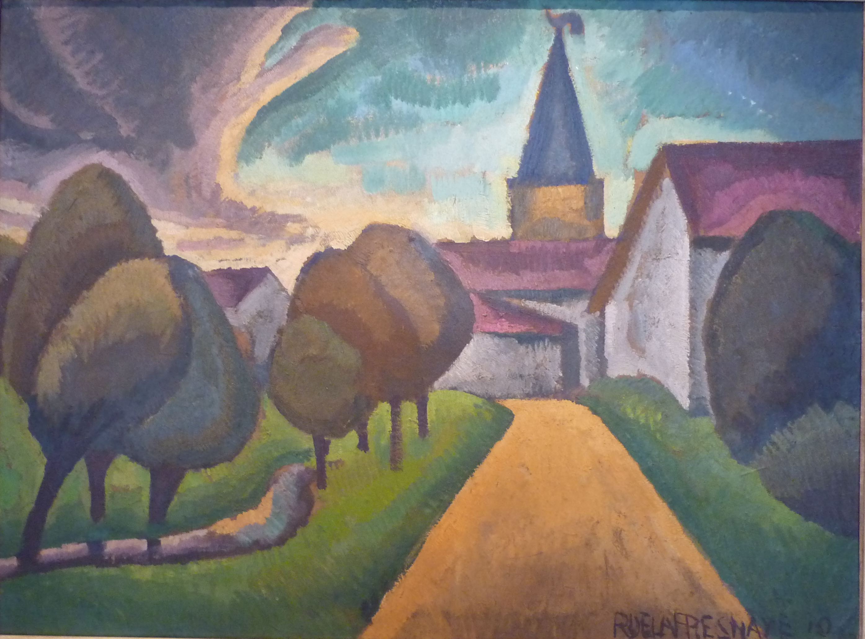L'entrée du village - Roger de La Fresnaye
