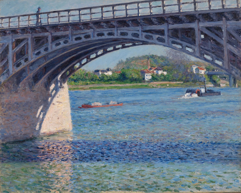 Argenteuilin silta ja Seine - Gustave Caillebotte