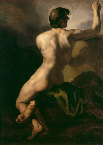Reproduction du tableau « Étude de nu - Théodore Géricault » par Alpha Reproduction en peinture à l’huile